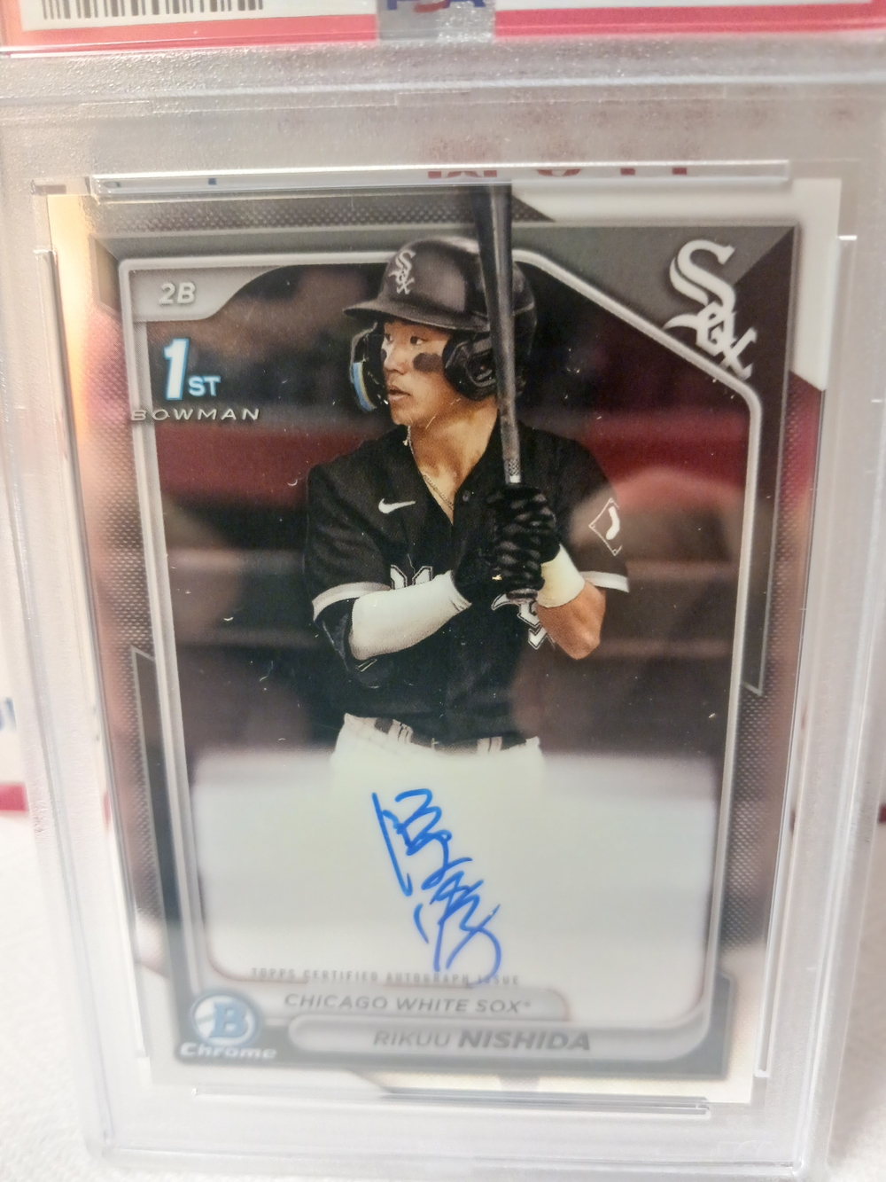 2024 Bowman Chrome 1ST Prospect Autograph - Rikuu Nishida (RC) PSA GEM MINT 10 - Picture 2 of 7